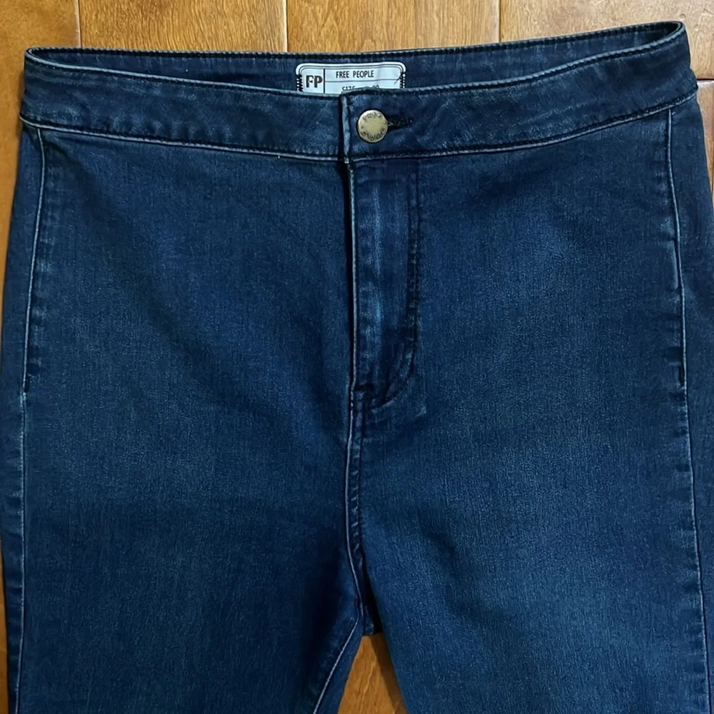 Free People High-Waist Blue Flare Jeans